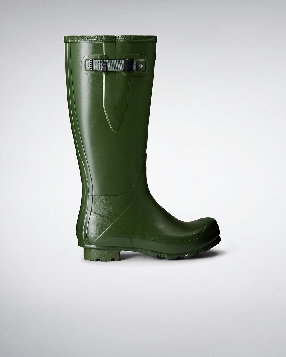 Mens Hunter Tall Rain Boots Green - Norris Field Side Adjustable - 2795046-NA